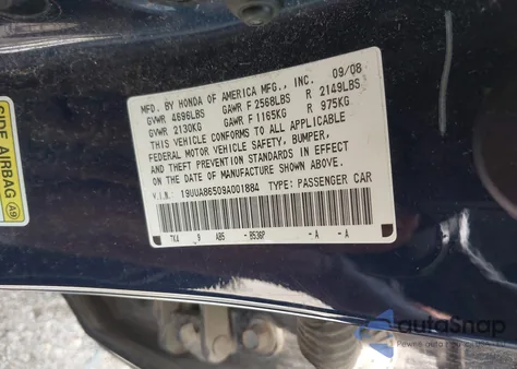 2009 Acura Tl 3.5 from USA, damaged, VIN 19UUA86509A001884